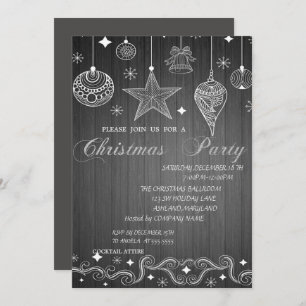 Christmas Balls ,Corporate Christmas Party Invitation