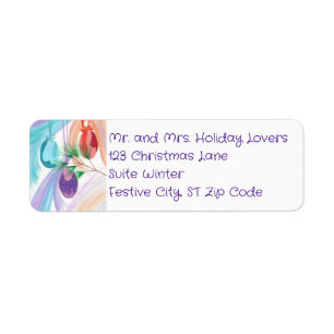 Christmas Balls Custom Address Labels
