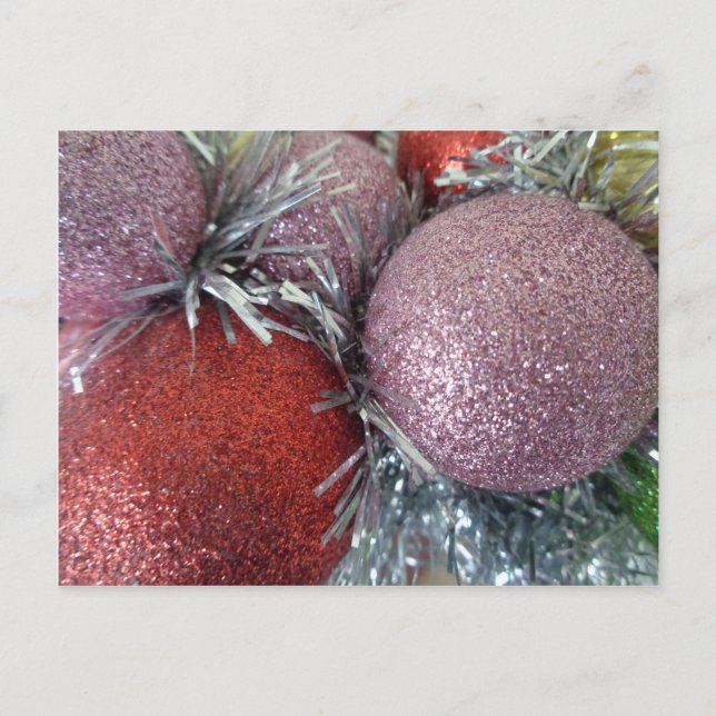 Christmas Balls Holiday Postcard (Front)