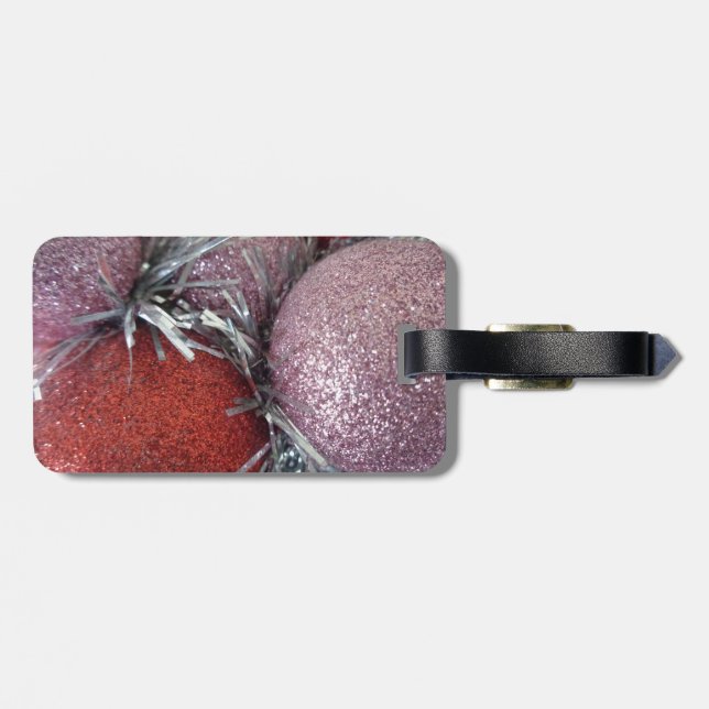 Christmas Balls Luggage Tag (Back Horizontal)