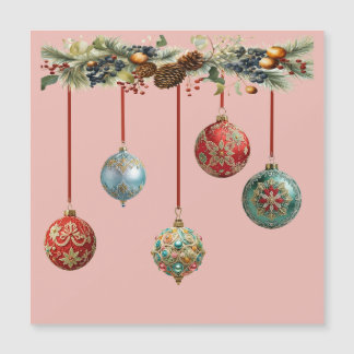 Christmas Balls Magnetic Card