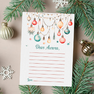 Christmas Balls Ornament Capsule Note Message Card