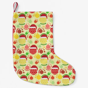 Christmas Balls Pattern Fun Festive Cool Small Christmas Stocking