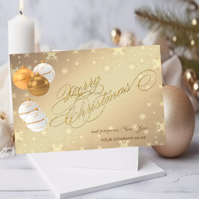 Christmas Balls, Snowflakes ,Corporate Greeting Holiday Card (Creator Uploaded)