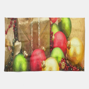 Christmas Balls Tea Towel