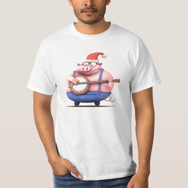 Christmas Banjo Pig Shirt (Front)