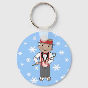 Christmas Barbershop Singer Gift Key Ring