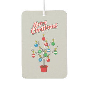 Christmas Bare Branch Tree - Merry Christmas Car Air Freshener