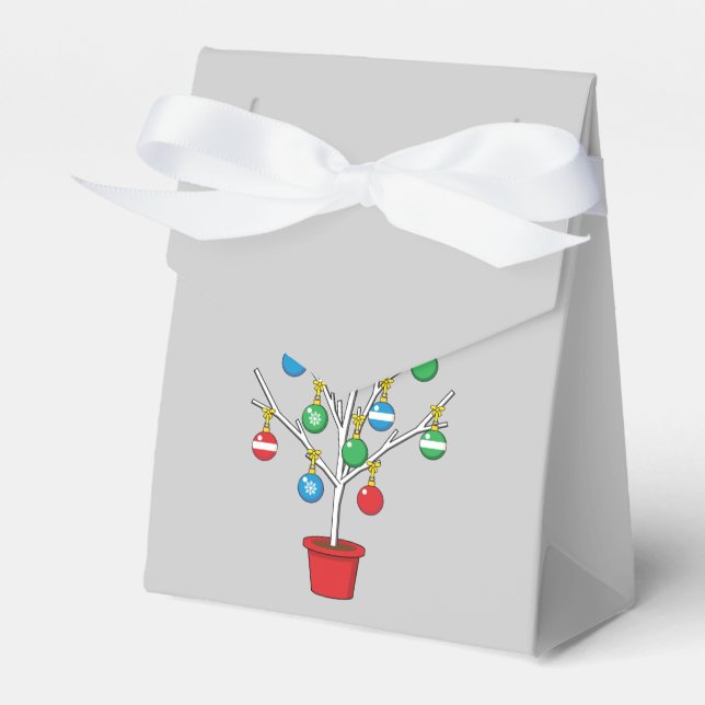 Christmas Bare Branch Tree - Merry Christmas Favour Box (Front Side)