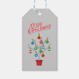 Christmas Bare Branch Tree - Merry Christmas Gift Tags