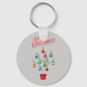 Christmas Bare Branch Tree - Merry Christmas Key Ring