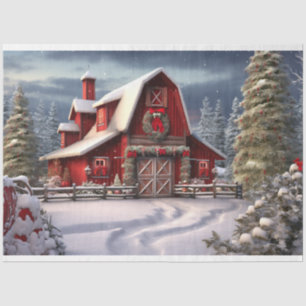 Christmas Barn 1 Decoupage Paper