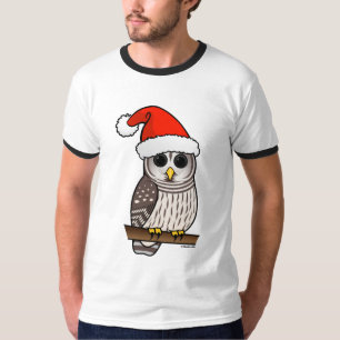 Christmas Barred Owl Santa T-Shirt