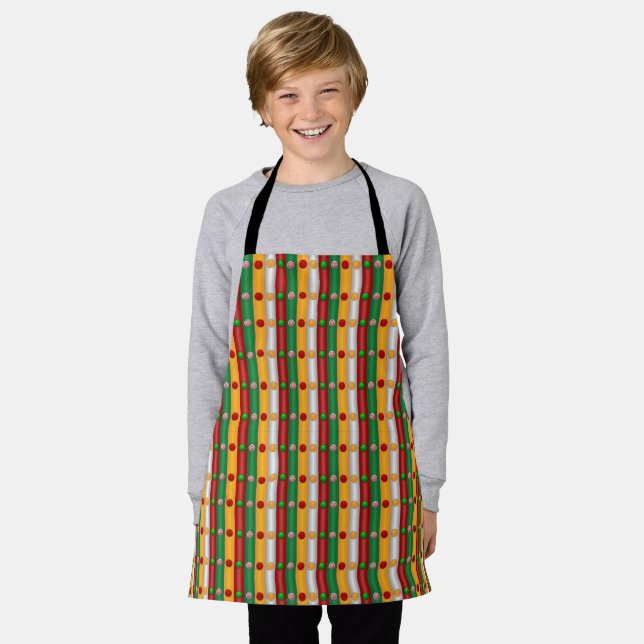 Christmas Bars Apron (Worn)