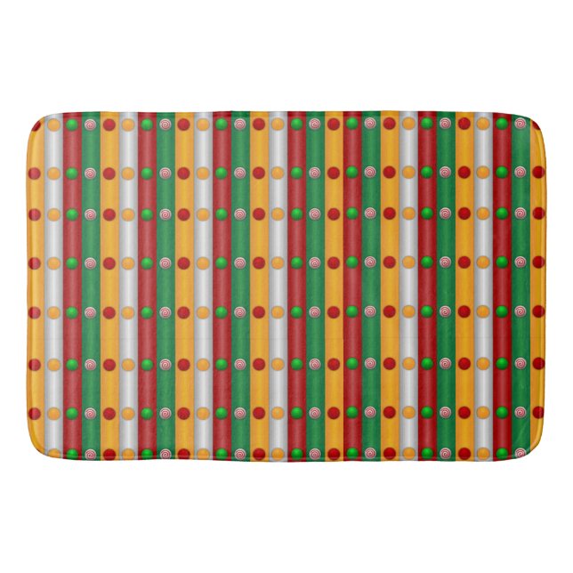 Christmas Bars Bath Mat (Front)