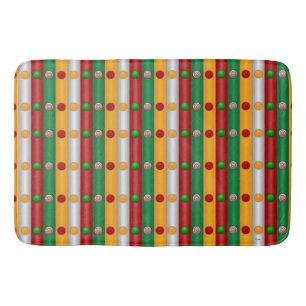 Christmas Bars Bath Mat