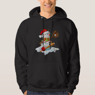Christmas Baseball Bat Snowman Santa Snowflake You Hoodie