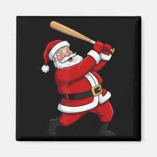 Christmas Baseball Batter Santa Xmas Srt Player Bo Magnet