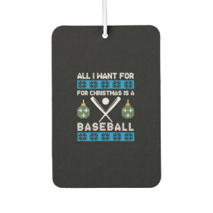 Christmas Baseball Car Air Freshener