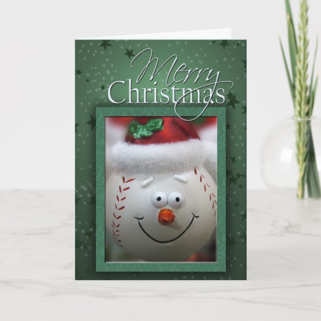 Christmas Baseball Card (Front)