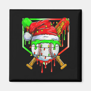 Christmas Baseball Drip For Boys Ice Cream Drip Ba Magnet
