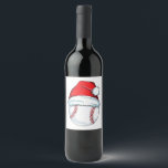 Christmas Baseball  For Kids Men Ball Santa Pajama Wine Label<br><div class="desc">Score a home run in style with our 'Christmas Baseball Santa Pajama.' Perfect for kids and men who love both baseball and the holiday season.</div>