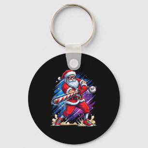 Christmas Baseball Funny Santa Game Day Xmas Boys  Key Ring