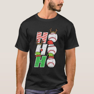 Christmas Baseball Ho Ho Ho Funny Xmas Sports Men T-Shirt