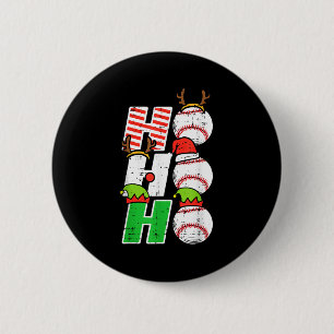 Christmas Baseball Ho Ho Ho Funny Xmas Srts Men Bo 6 Cm Round Badge