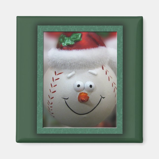 Christmas baseball magnet (Front)