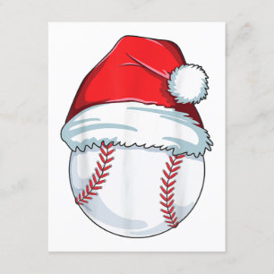 Christmas Baseball Santa Hat Ball Kids Boys Men Enclosure Card