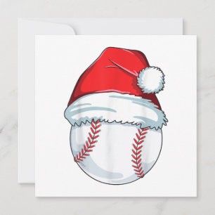 Christmas Baseball Santa Hat Ball Kids Boys Men Invitation