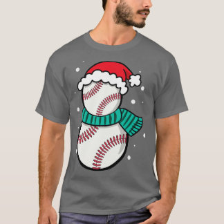 Christmas Baseball Santa Hat  T-Shirt