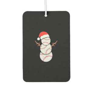 Christmas Baseball Snowman Car Air Freshener