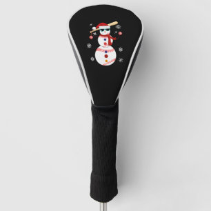 Christmas Baseball Snowman Santa Hat Gift Golf Head Cover