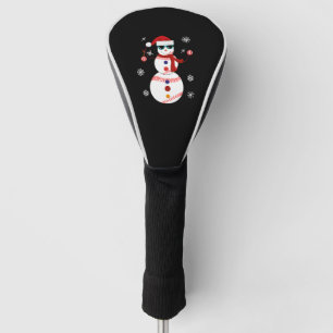 Christmas Baseball Snowman Santa Hat Gift  Golf Head Cover
