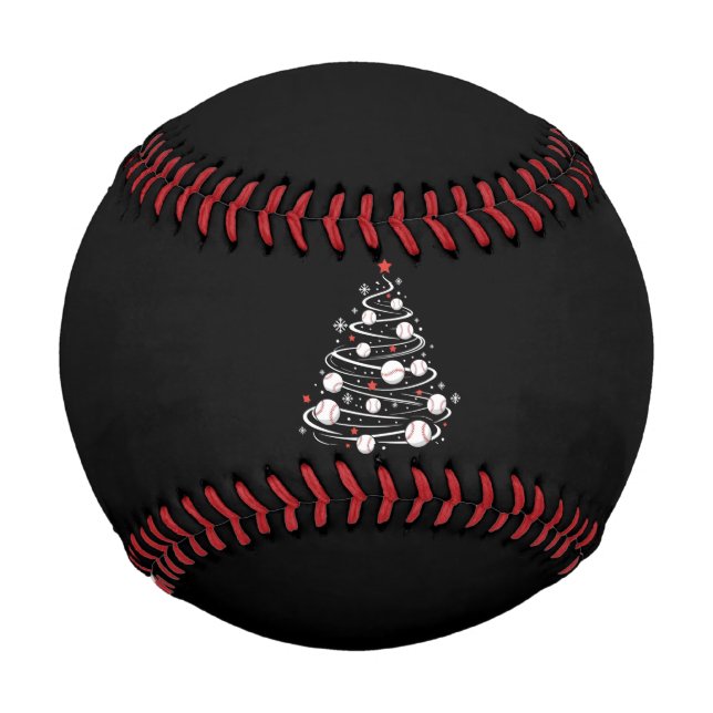 Christmas Baseball Tree Xmas Trees Baseball Lover  (Front)