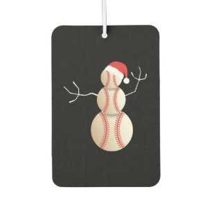 Christmas Baseball Tshirt With Snowman Baseball Car Air Freshener