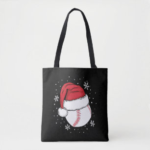 Christmas Baseball Xmas Santa Sports Lover Gift Tote Bag