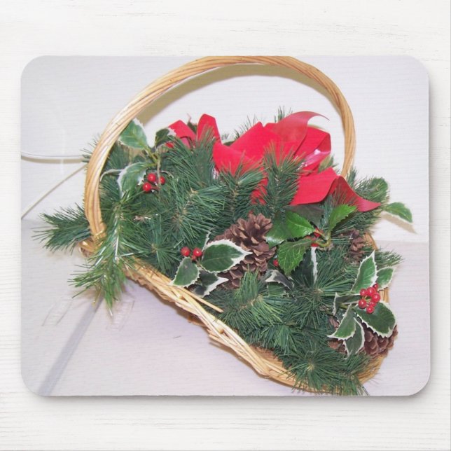 Christmas Basket Mouse Pad (Front)