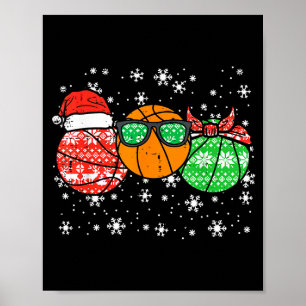 Christmas Basket Santa Cute Xmas Srts Men Boys Kid Poster