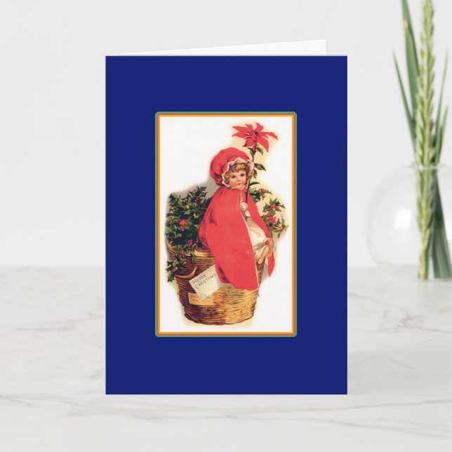 Christmas Basket - Vintage Card (Front)