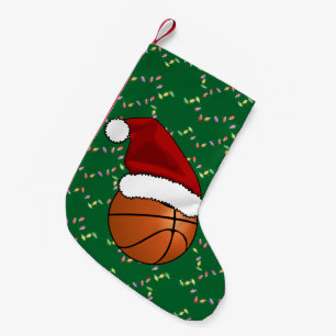 Christmas Basketball and Hoop Small Christmas Stocking