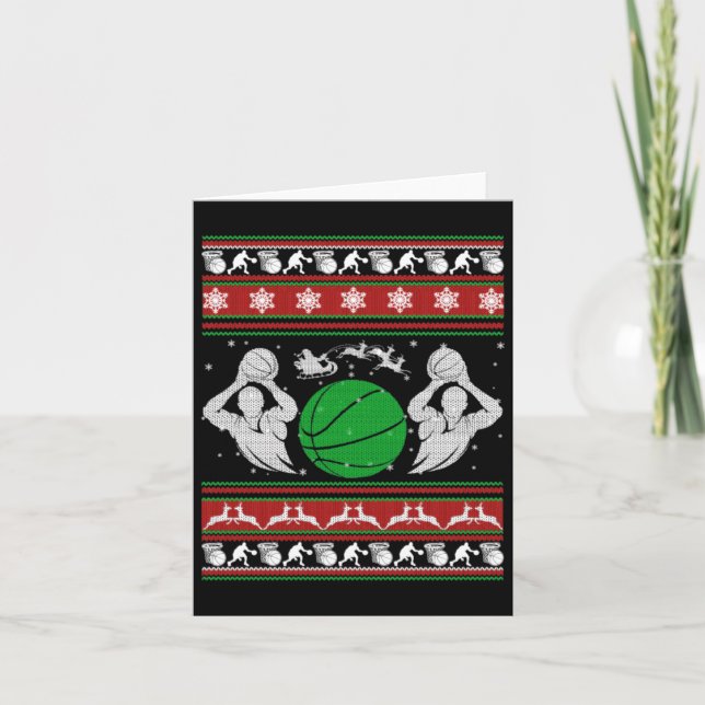 Christmas Basketball Gift  Card (Front)