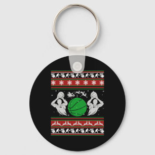 Christmas Basketball Gift Key Ring