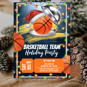 Christmas Basketball Holiday Party Invitation