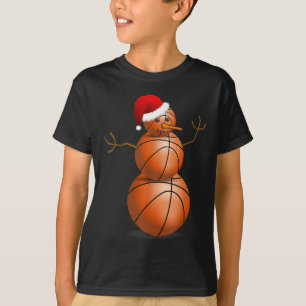 Christmas Basketball Shirt - Basketball Snowman 