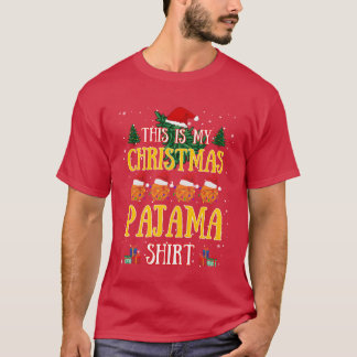 Christmas Basketballhis Is My Christmas Pajama gir T-Shirt