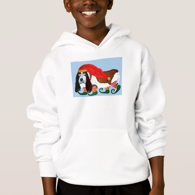Christmas Basset Hound Elf (Front)