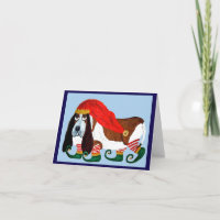 Christmas Basset Hound Elf